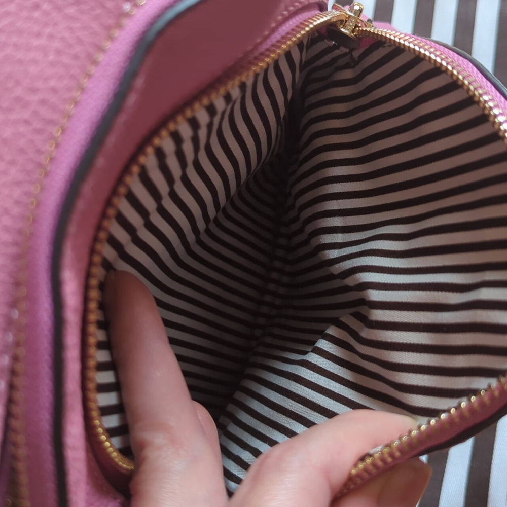 Henri Bendel Vibrant Pink Leather Backpack - Picture 12 of 12